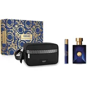Zestawy kosmetyków męskich - Zestaw Versace Dylan Blue Woda Toaletowa 100 ml + Edp 10 ml + Torebka Kosmetyczna (8011003885145) - miniaturka - grafika 1