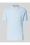 Koszulki męskie - Koszulka polo o kroju slim fit z fakturowanym wzorem model JADEN - Selected Homme - miniaturka - grafika 1