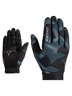 Rękawiczki - Ziener Męskie rękawiczki CNUT do jazdy na rowerze górskim, z długim palcem, z funkcją dotykową, oddychające, amortyzujące, czarne, 11 - grafika 1