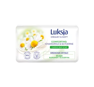 LUKSJA CREAMY & SOFT MYDŁO W KOSTCE RUMIANEK I GLICERYNA 90G - Mydła - miniaturka - grafika 1