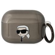 Moda i Uroda OUTLET - Karl Lagerfeld KLAPHNIKTCK AirPods Pro cover czarny/black Karl`s Head - miniaturka - grafika 1