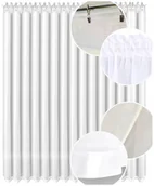 Firany - Firana gotowa gładka z lamówką 230x300 długa firany do salonu gotowe matowe - miniaturka - grafika 1