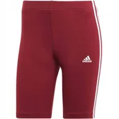 Legginsy - Spodenki damskie adidas Essentials 3-Stripes czerwone IM2846 S - miniaturka - grafika 1