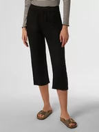 Spodnie damskie - Fynch-Hatton - Damskie spodnie lniane, czarny - miniaturka - grafika 1