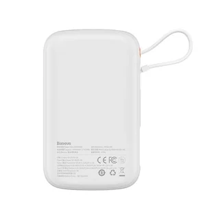 Powerbank Baseus Qpow Pro z kablem USB-C, USB-C, USB, 10000mAh, 22.5W (biały) - Powerbanki - miniaturka - grafika 3
