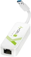 Adaptery i przejściówki - TECHLY USB3.0 RJ45 Adapter Weiss USB Stecker Typ A am Kabel auf RJ45 Netzgeschwindigkeit 10/100/1000 MBit/s - miniaturka - grafika 1