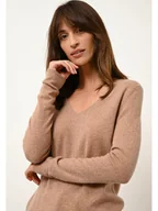 Swetry damskie - Just Cashmere Kaszmirowy sweter "Joan" w kolorze karmelowym - miniaturka - grafika 1