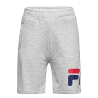 Spodenki damskie - FILA Szorty dziecięce Bajawa Classic z logo unisex, jasnoszary melanżowy, 98-104 - miniaturka - grafika 1
