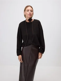 Reserved - Wiązany choker z kwiatem - bordowy - Moda i Uroda OUTLET - miniaturka - grafika 1