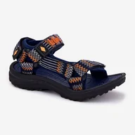 Buty dla dziewczynek - Dziecięce Sandałki Lee Cooper LCW-25-34-3571K Granatowe niebieskie - miniaturka - grafika 1