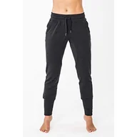 Spodnie damskie - super.natural super.natural wygodne damskie spodnie do biegania, z wełny merynosów, W Essential Cuffed Pant. czarny czarny nakrapiany X-S SNW013830 - miniaturka - grafika 1