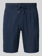 Spodenki męskie - Szorty o kroju regular fit z fakturowanym wzorem model ‘LEO LIFE’ - miniaturka - grafika 1