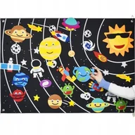 Zabawki sensoryczne - MAKIETA FILCOWA UKŁAD SŁONECZNY KOSMOS MATA TABLICA EDUKACYJNA DZIECI ZI-29 - miniaturka - grafika 1