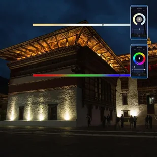 Projektor LED WiFi V-TAC 20W Czarny Z MUFĄ SMART Amazon Alexa Google Home VT-5182 RGB+3000K-6500K 1500lm - Lampy pozostałe - miniaturka - grafika 6