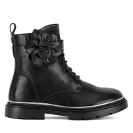 Buty dla dziewczynek - Trzewiki DeeZee CS6510-05 Czarny - miniaturka - grafika 1