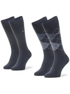 Skarpetki męskie - Tommy Hilfiger Zestaw 2 par wysokich skarpet męskich 100001495 Granatowy - miniaturka - grafika 1