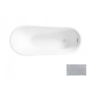 Besco WAS-170-CSC CALIMA GLAM SREBRNA wanna wolnostojąca maskownica syfonu z przelewem czarna 170 x 74 - Wanny - miniaturka - grafika 2