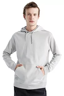 DeFacto Sweter z długim rękawem męski - okrągły dekolt bluza męska (LT.Grey, L), szary, L - Swetry męskie - miniaturka - grafika 1
