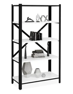 Regał w stylu industrialnym czarny + biały G8-G11 - Regały Regał w stylu industrialnym czarny + biały G8-G11 - Regały - miniaturka - grafika 1