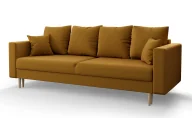 Sofy i kanapy - Musztardowa welurowa sofa rozkładana Z9-R60 - miniaturka - grafika 1