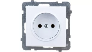 LEDart pojedyncze bez uziemienia, bez ramki - Ospel Sonata GP-1R/m/00, kolor bały, 16A/250V - Gniazdka elektryczne - miniaturka - grafika 1