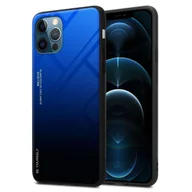 Etui i futerały do telefonów - Pokrowiec Do Apple iPhone 12 PRO MAX Etui w NIEBIESKO - CZARNY TPU Obudowa Case Cover Plecki Ochronny Cadorabo - miniaturka - grafika 1