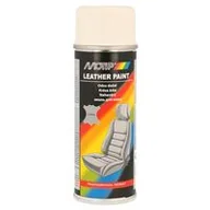 Kosmetyki samochodowe - Motip Spray Farba Lakier Do Skór Leather Biały Sat - miniaturka - grafika 1
