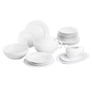 MariaPaula Porcelana Porcelana KLASYKA BIAŁA ZESTAW OBIADOWY 6/23 01010011094 Alt - Talerze - miniaturka - grafika 1