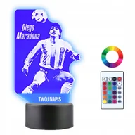 Lampy stojące - Lampka Nocna 3D LED Diego Maradona Piłkarz Prezent - miniaturka - grafika 1
