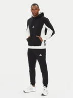 Dresy męskie - adidas Dres Fleece Colorblock KB5264 Czarny Regular Fit - miniaturka - grafika 1