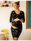 Sukienki ciążowe - Frugi Sukienka ciążowa "Erin" w kolorze czarnym - miniaturka - grafika 1