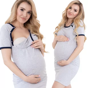Koszula Ciążowa Do Karmienia Rozpinana Na Napy M - Piżamy ciążowe - miniaturka - grafika 1