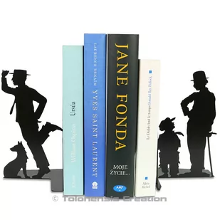 Podpórki Na Książki Charlie Chaplin I Buster Keaton - Podpórki do książek - miniaturka - grafika 1