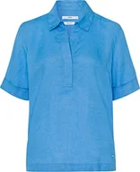 Bluzki damskie - BRAX Damski styl VIO 100 LI Linen bluzka jednokolorowa, SANTORIN, 42, Santorin, 42 - miniaturka - grafika 1