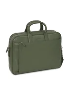 Teczki i aktówki - Skórzana teczka na laptopa 15.6" Coraggio 533 zielona - miniaturka - grafika 1