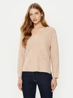 Swetry damskie - Guess Sweter W5RR03 Z3K70 Beżowy Regular Fit - miniaturka - grafika 1