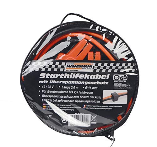 Brüder Mannesmann Werkzeuge M01787 kabel rozruchowy 16 mm, w okrągłej torbie