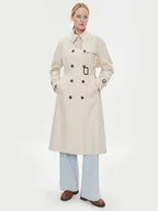Płaszcze damskie - Tommy Hilfiger Trencz WW0WW38947 Beżowy Regular Fit - miniaturka - grafika 1