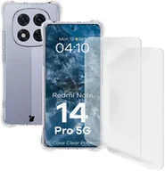 Etui i futerały do telefonów - Bizon Elastyczne etui + 2x folia na ekran Case Clear Pack do Xiaomi Redmi Note 14 Pro 5G - miniaturka - grafika 1