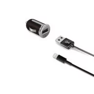 Ładowarki samochodowe - Celly Ładowarka samochodowa + przewód USB C czarna # z wartością produktów powyżej 89zł! - miniaturka - grafika 1