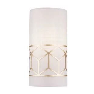 Maytoni Kinkiet LAMPA ścienna MESSINA H223-WL-01-G  półokrągła OPRAWA abażurowa złota beżowa Maytoni - Lampy ścienne - miniaturka - grafika 1