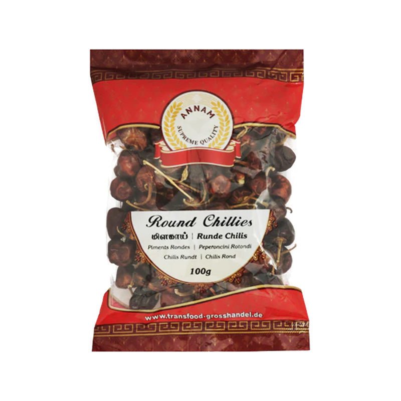Suszone chilli okrągłe Annam Round Chillies 100g - ostra pikantność