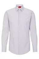 Koszule męskie - HUGO Męska koszula Koey Slim Fit z łatwej do prasowania bawełnianej popeliny, Light/Pastel Purple535, 44 - miniaturka - grafika 1