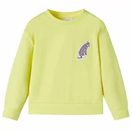 Bluzy dla dziewczynek - Bluza dziecięca polarowa żółta 128cm - miniaturka - grafika 1