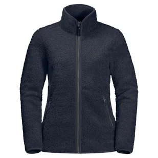 Damski Polar JACK WOLFSKIN HIGH CURL JACKET W 1708731-1010 – Granatowy - Bluzy damskie - miniaturka - grafika 1
