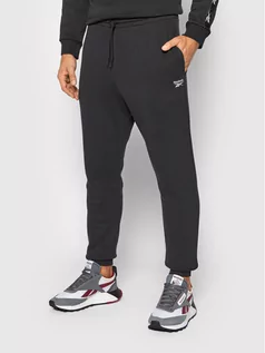 Spodnie sportowe męskie - REEBOK Spodnie dresowe Identity Fleece GT5802 Czarny Regular Fit - grafika 1
