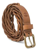 Paski - Timberland Damski skórzany pasek na co dzień do dżinsów, Opalony (pleciony), Large (33-37) - miniaturka - grafika 1