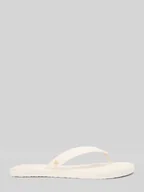 Klapki i japonki damskie - Japonki z aplikacją z logo - miniaturka - grafika 1