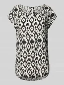 Bluzki damskie - T-shirt o kroju regular fit z dekoltem w kształcie łezki na plecach model ‘NOVA’ - miniaturka - grafika 1