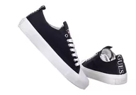 Trampki damskie - GUESS  BUTY DAMSKIE TRAMPKI EDERLA BLACK FL5ERLFAB12 - Rozmiar: 36 - miniaturka - grafika 1
